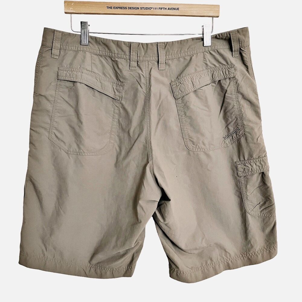 Marmot Shorts Men 38/11 Golf Hiking Slash Pocket Flat‎ Front Bermuda Nylon - Picture 2 of 6